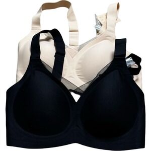 OEAK Wireless Bras 2 Pack Black Nude Seamless Comfort Size S NWT